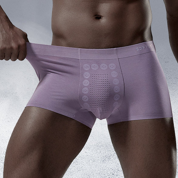 3PCS 60S Modal Mesh Breathable ThinCopper fiber Negative Ion Antibacterial Inner Crotch Boxer Brief