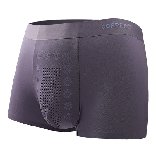 3PCS 60S Modal Mesh Breathable ThinCopper fiber Negative Ion Antibacterial Inner Crotch Boxer Brief