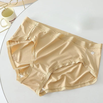 2PCS 60S Modal Seamless High Resilience Mid Waist Brief Size Up To 135KG