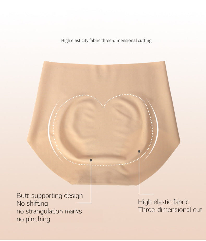 3D Hip Lift Seamless Light Shaping Tummy Tuck Breathable High Waist Briefs