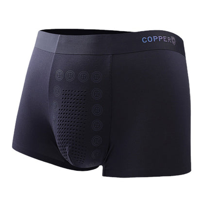 3PCS 60S Modal Mesh Breathable ThinCopper fiber Negative Ion Antibacterial Inner Crotch Boxer Brief