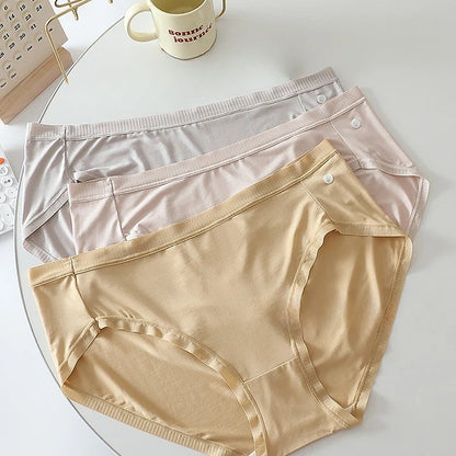 2PCS 60S Modal Seamless High Resilience Mid Waist Brief Size Up To 135KG