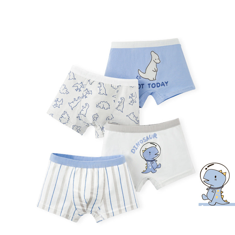 Cotton Kids Boxer Briefs 4 Pack