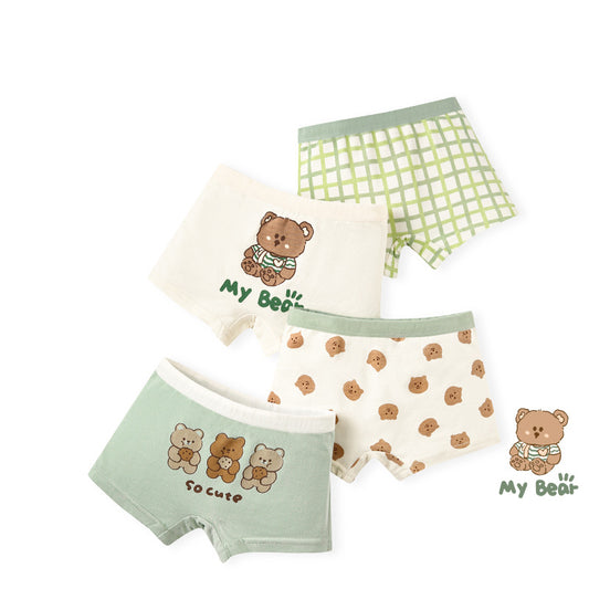 Cotton Kids Boxer Briefs 4 Pack